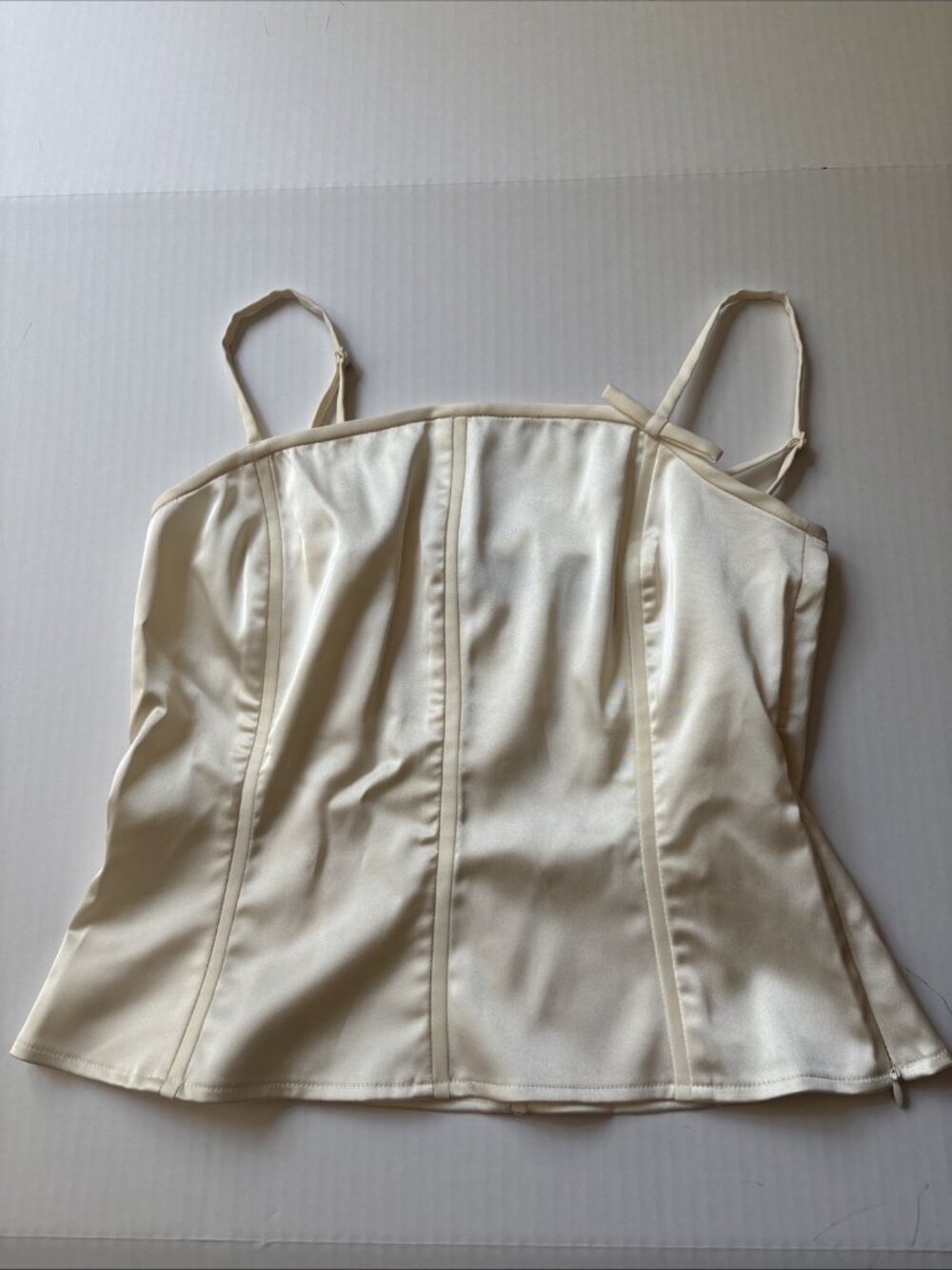 apostrophe top Petite Ivory Corset y2K Top Size 8P